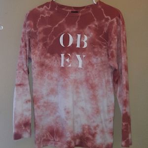 Pink obey long sleeve